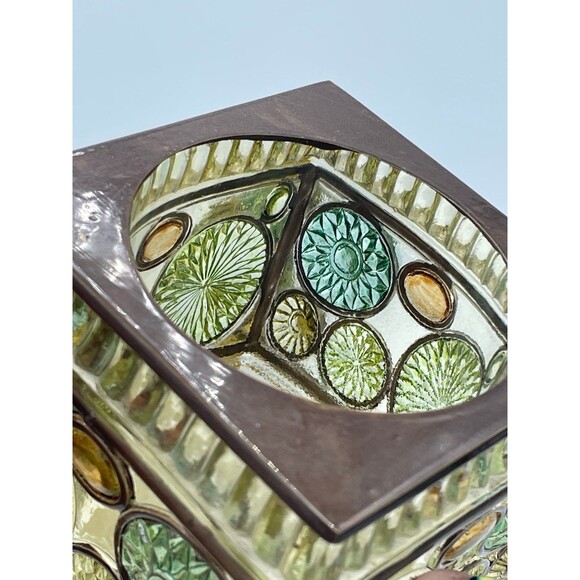 Zenna Home Hand Crafted India Ink Faux Stained Glass Acrylic Cube Glass Holder - Picture 5 of 9